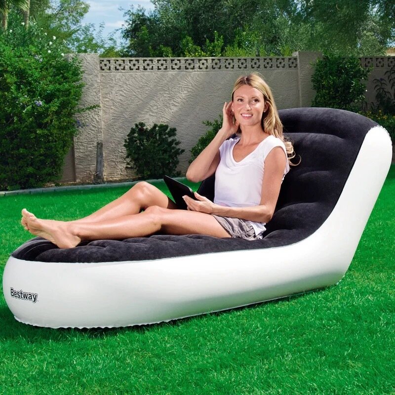 Cama inflable moderna para sala de estar, sofá y muebles modernos de PVC para adultos, silla de cuero