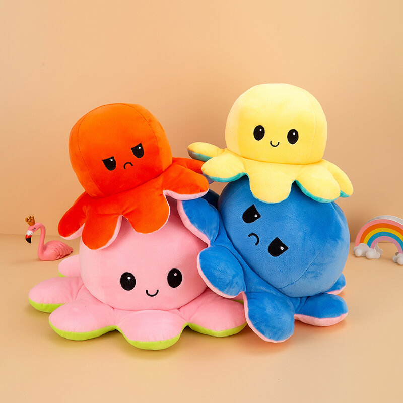 Nuovi giocattoli di moda che incrociano il pollame casa pulpo doble Octopu Toy New Happy Octopus Kids Chirdree New cara multifunzione Flip Reverse