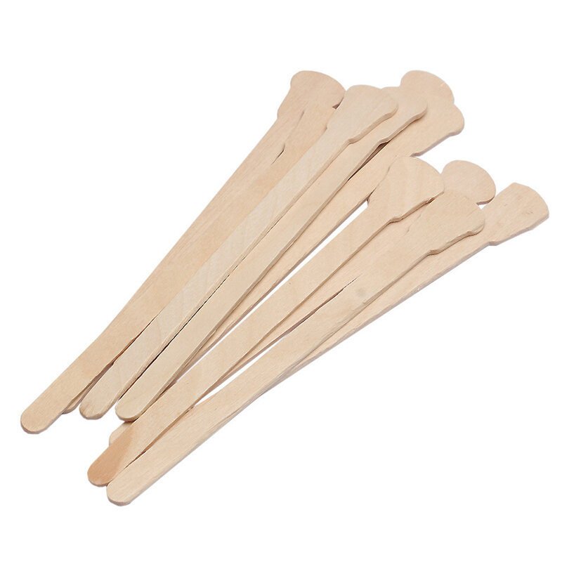 Spatules en bois jetables pour épilation à la cire, 10 pièces, bâtonnets pour application, abaisse la langue, beauté en vrac, outils d'épilation
