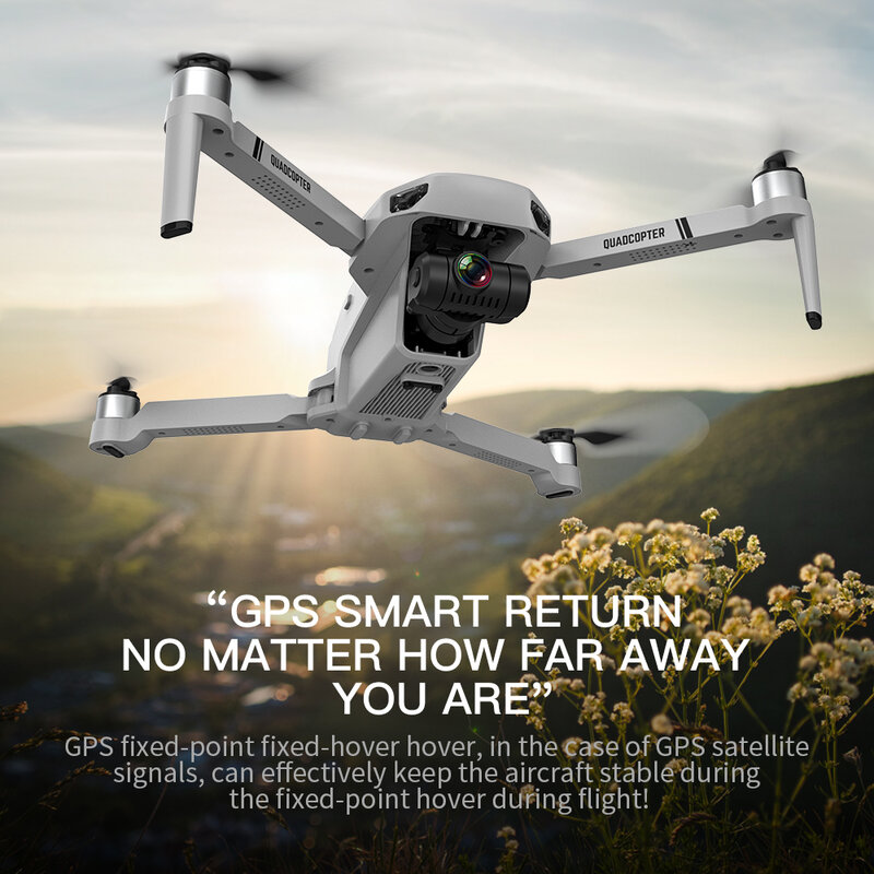 2021New KF102 Drone 6K Kamera HD 8K Motor Tanpa Sikat GPS 1200M Transmisi Gambar Quadcopter Lipat RC Eders VE58