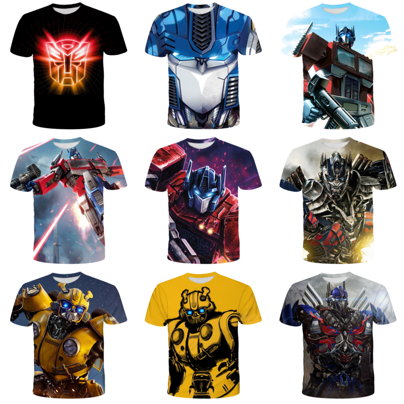 Hornet-ropa de verano para niños, camiseta de manga corta con estampado para chicas, Optimus Prime