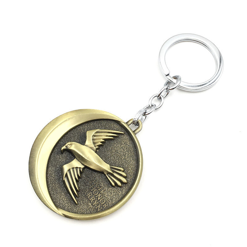 New Thrones Keychain Season 8 House Stark Wolf Head Badge Key Chains Pendant Ice Fire Keyring llaveros Of Movie Gifts