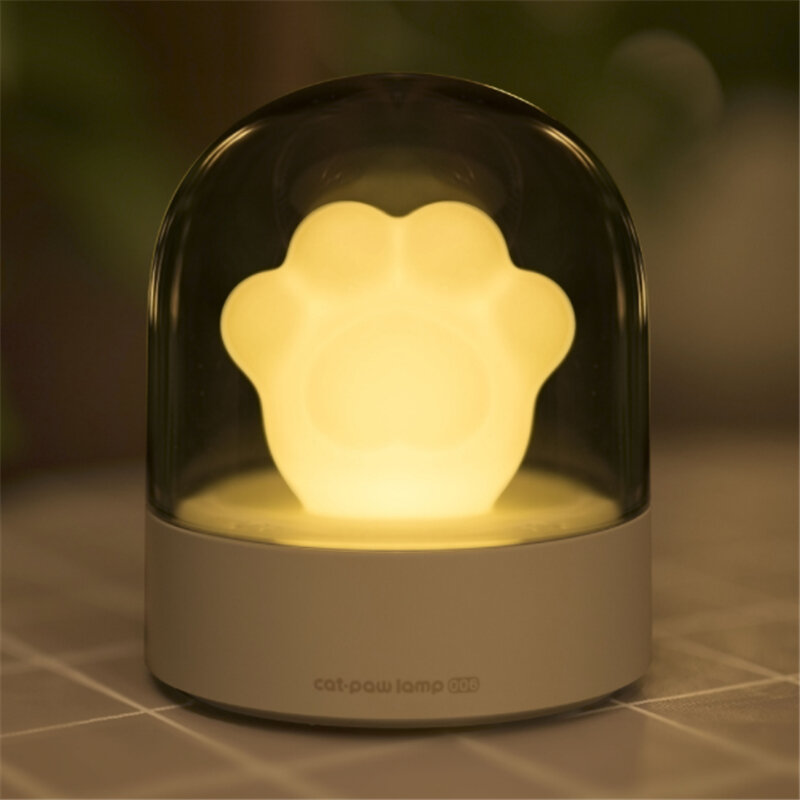 Cartoon Cat Claw Atmosphere Light LED Table Lamp USB Charging Night Light With Music Box For kids Room Decoration Christmas Gift