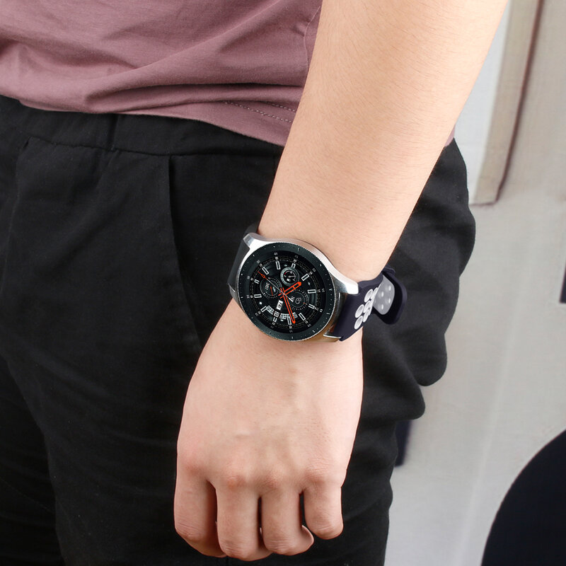 22mm silikonowa opaska sportowa do Samsung Galaxy Watch Gear S3 klasyczny zegarek huawei wymiana paska w zegarku Watch Band 91012