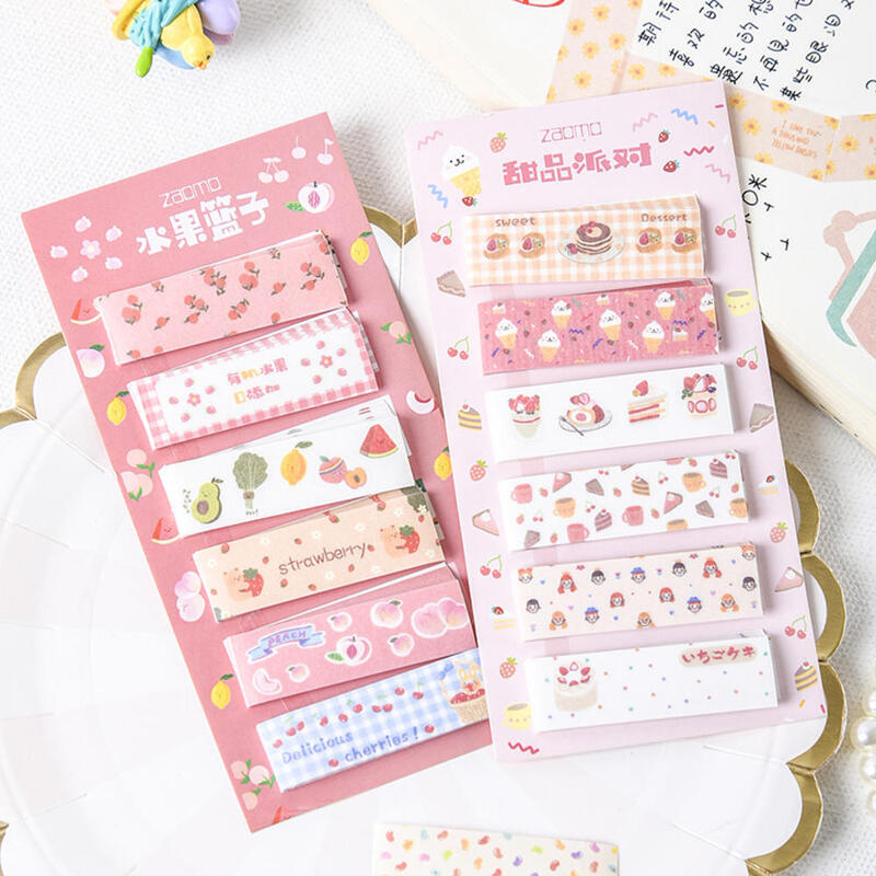 120 Pages 8 Styles Memo Pad Bookmarks Kawaii Cartoon Fruit Sticky Notes Stationery Sticker Planner Paper Stickers School Supplie