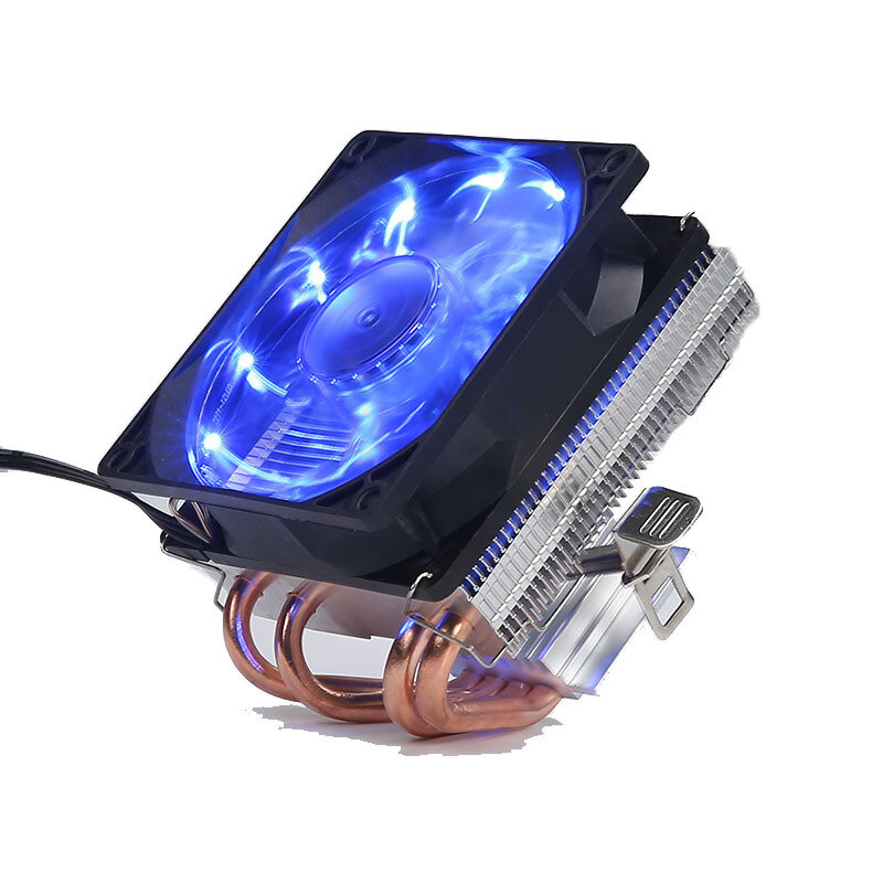 Cooling Fan for PC Radiator Chassis 4 Copper Tubes PWM Silent CPU Cooler LGA/2011/115X/775/AMD 3Pin PC CPU Fans LED Cooler Fan