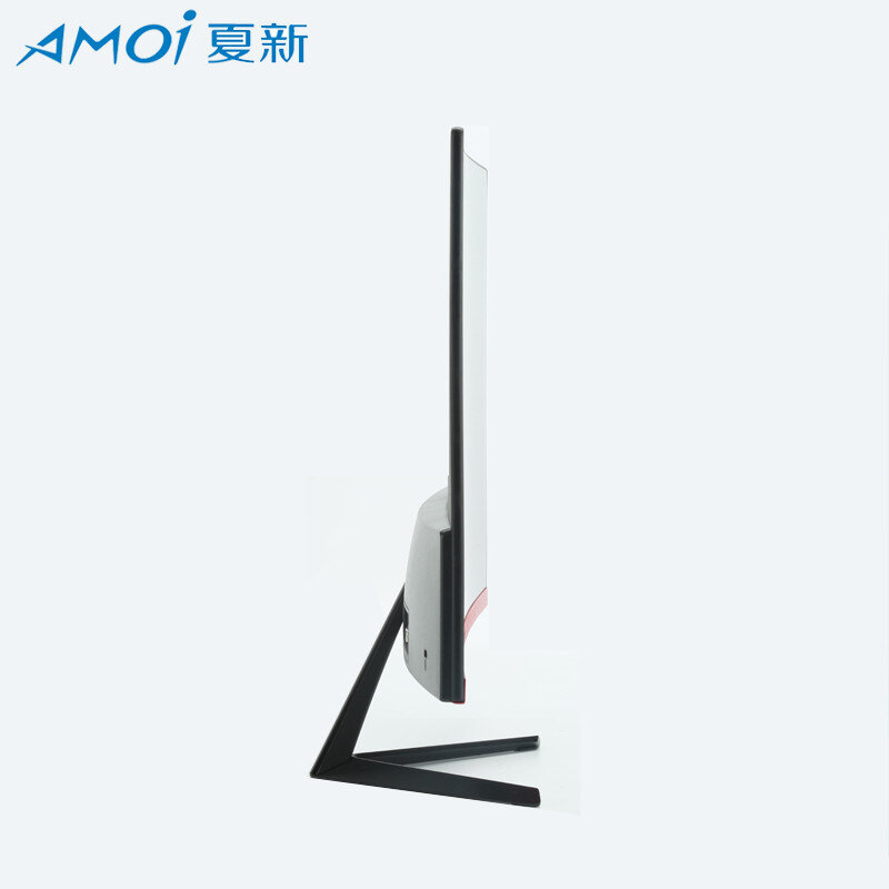 Amoi monitor de computador ultra-fino curvo de 24 polegadas, 75hz, superfície, jogo, competição, tela lcd, full hdd entrada hdmi/vga