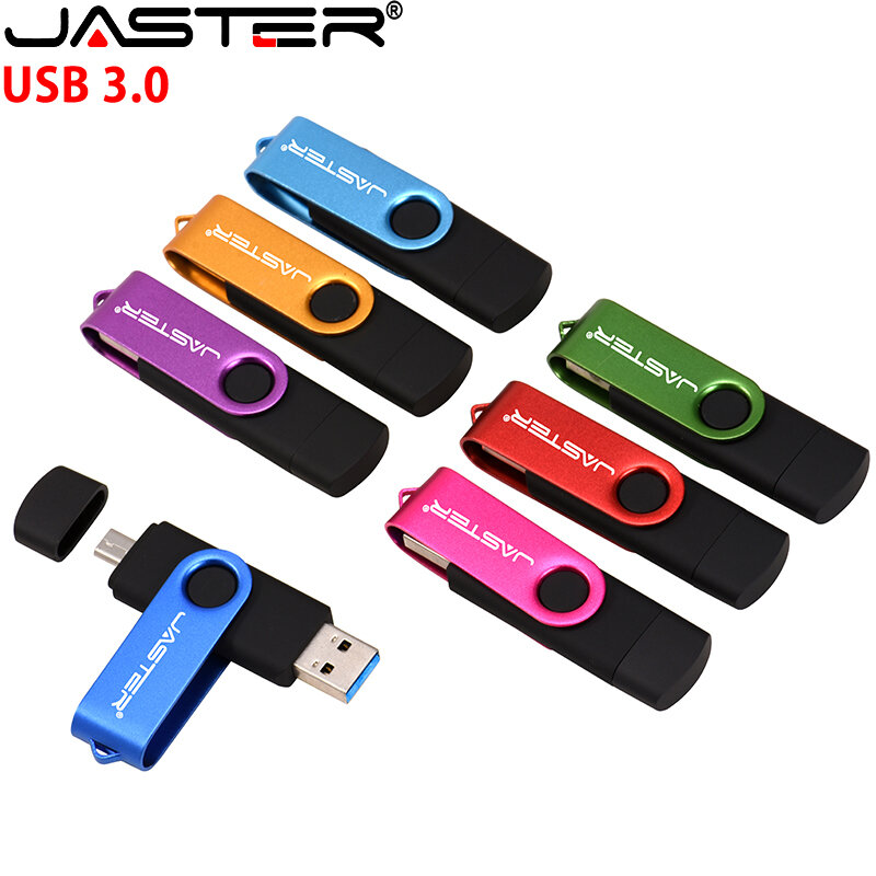 ใหม่ USB 3.0 JASTER OTG แฟลชไดรฟ์สำหรับสมาร์ทโฟน/แท็บเล็ต/PC4GB 8GB 16GB 32GB 64GB GB 128GB Pendrive ไดรฟ์ปากกาความเร็วสูงแฟลช USB