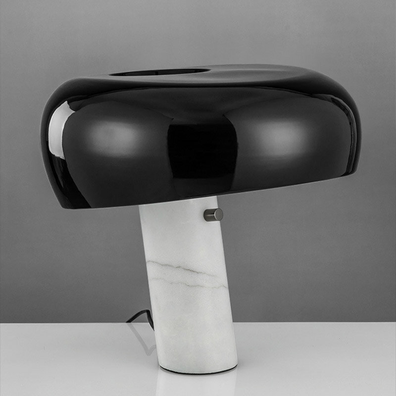 Nordic Mushroom Table Lamps Marble Lamp White Black Desk Lamp for Living Room Bedroom Bedside Lights Study Desk Decor