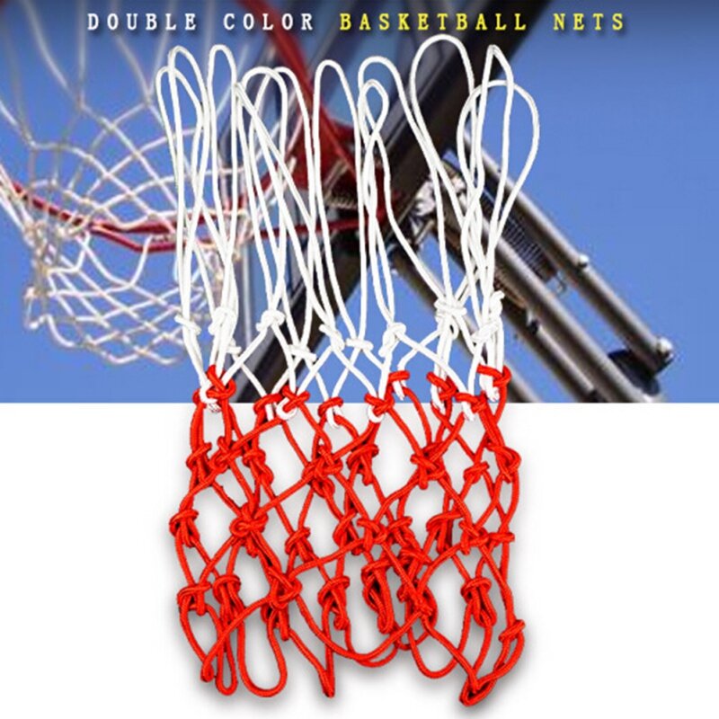 Basquete Hoop Rede de Malha Fio de Nylon Padrão Sports Basketball Hoop Malha Net Backboard Aro Acessórios Bola De Basquete Net