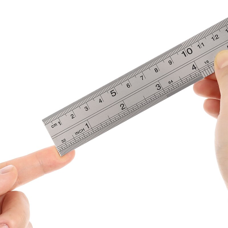 3Pcs Steel Ruler Drawing Tool Accessory 15/20/30cm Stainless Steel Metal Straight Ruler Metric Rule Precision Measuring Tool