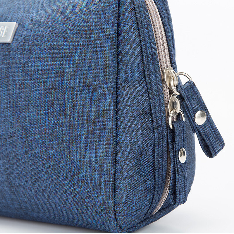 YIMUSENX – sac à cosmétiques en tissu cationique, Mini sac de lavage de rangement de grande capacité, couleur unie Cowboy, nouvelle collection 2021