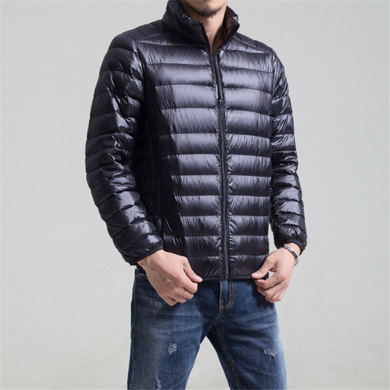 Casacos masculinos de inverno, jaquetas leves para homens, quentes e grossos, sobretudo para homens