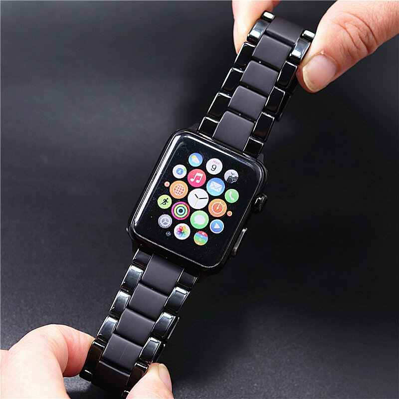 Ceramiczny piaskowany matowy pasek sportowy do zegarka Apple Series 6 5 Iwatch 7 Se 42mm 45mm 41mm 44mm od zegarków bransoletka nadgarstek