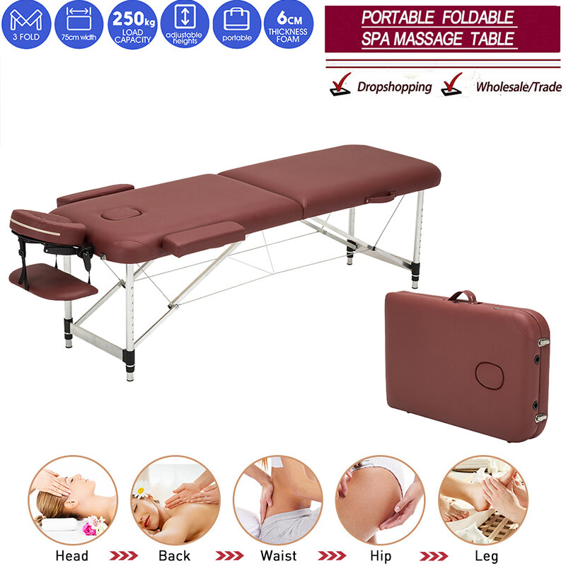 Klapp Schönheit Bett Tragbare Spa Massage Tabellen Leicht Faltbare mit Tasche Salon Möbel Aluminium legierung