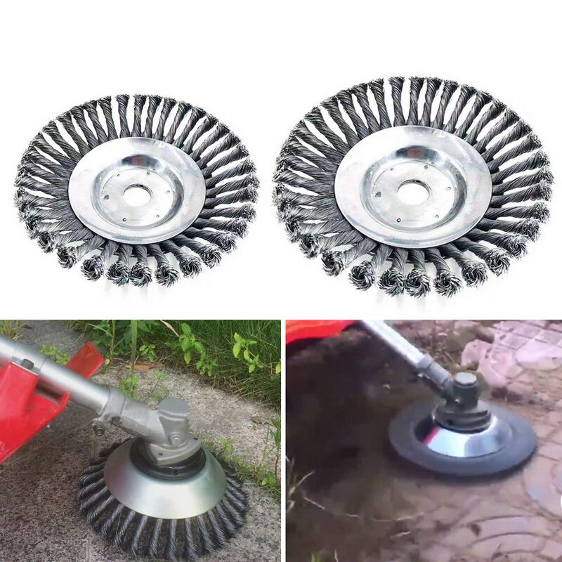 Grass Tray Plate for Lawnmower 8/6 inch Steel Wire Grass Trimmer Head Rounded Edge Weed Trimmer Head Grass Brush Removal