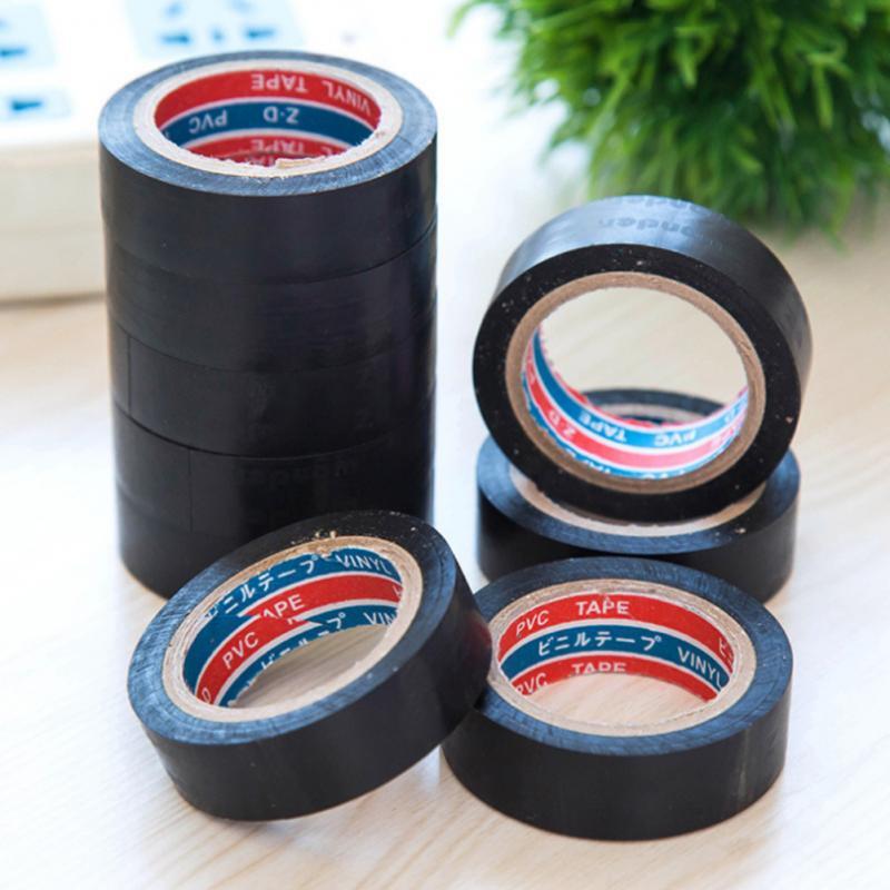 6M Black Electrician Wire Insulation Flame Retardant Plastic Tape Electrical High Voltage PVC Waterproof Tape Self-adhesive Tape