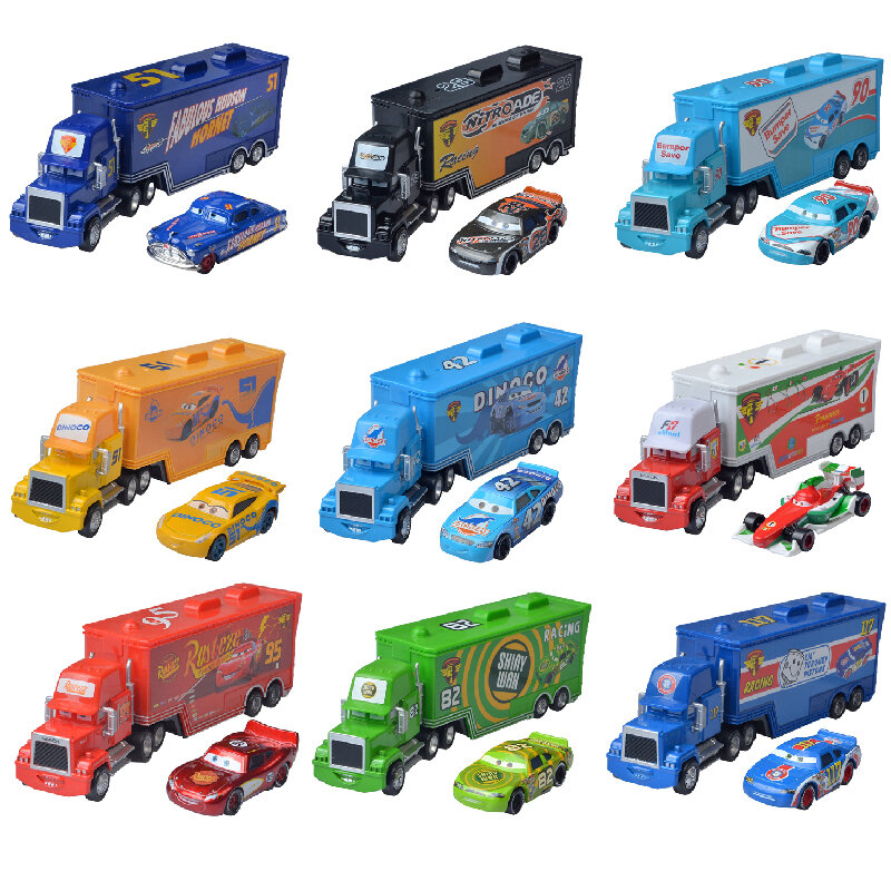 New Disney Pixar Cars 3 saetta McQueen Jackson Storm Mack zio camion 1:55 modellino auto giocattoli per bambini regalo di compleanno