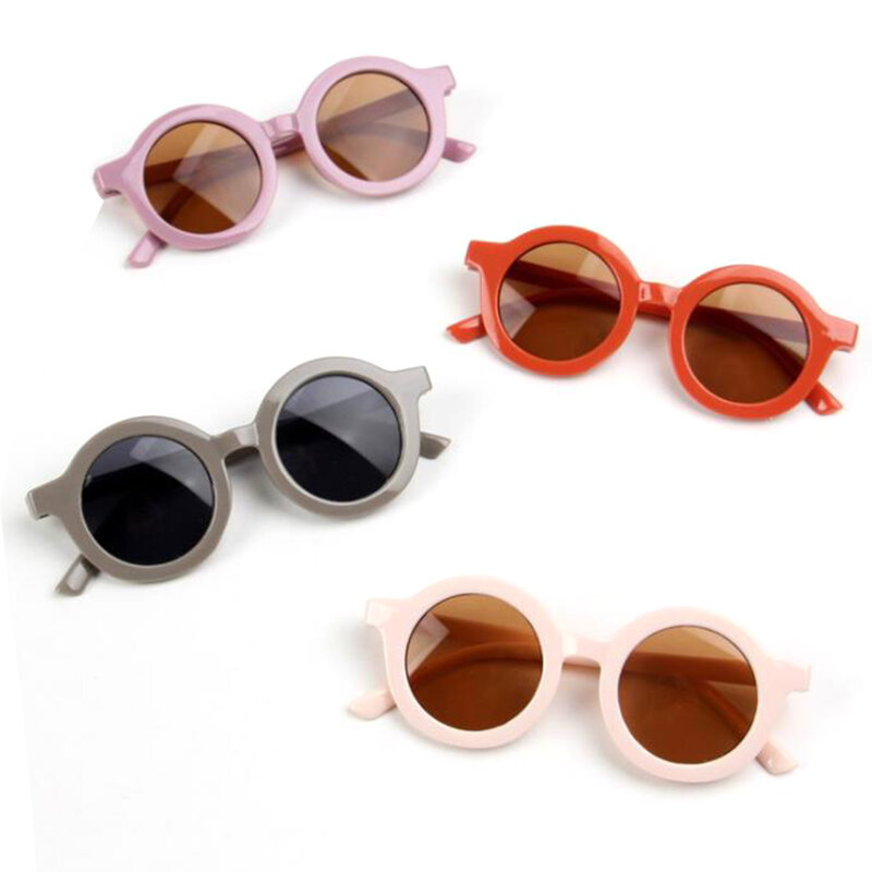 gafas de sol redondas para niños y niñas lentes de sol redondas para exteriores Estilo Vintage protección UV 