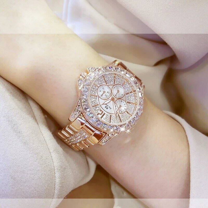 Luxury Brand Watch Women Fashion Creative Shiny Diamond Ladies Quartz Watch Wristwatches Relojes Mujer Women Bracelet Relogios