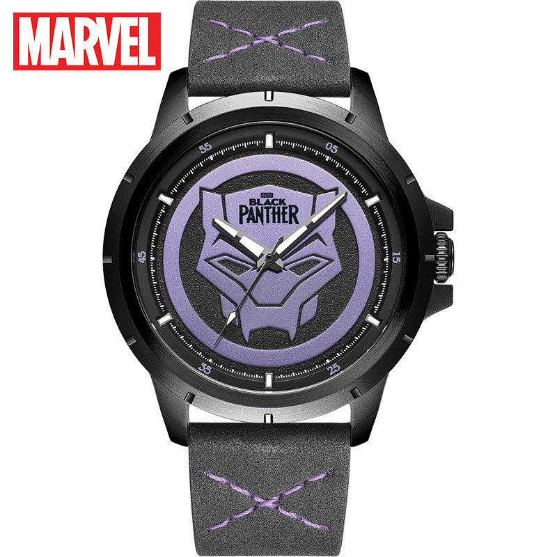 Luxury Marvel Top ยี่ห้อผู้ชายนาฬิกาผู้ชายกีฬานาฬิกาข้อมือนาฬิกาควอตซ์หนัง 50M นาฬิกากันน้ำ