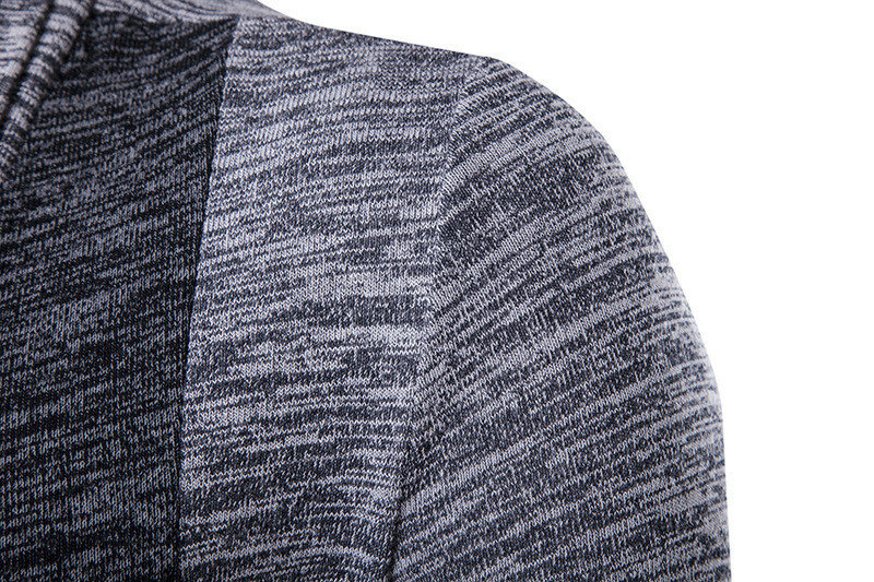 Suéter cardigã ocasional grosso masculino, suéter quente de malha para homens de marca slim fit para outono e inverno