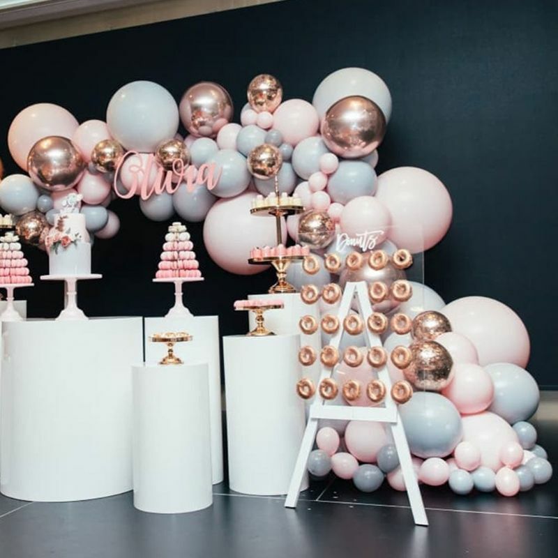 167 peças macaron colorido engrossar balões arco garland kit com corrente cola para festa de aniversário do casamento decoração bebê