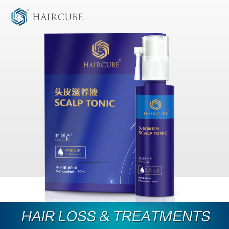 HAIRCUBE-Spray para el crecimiento del cabello, tratamiento para la pérdida del cabello, productos para prevenir el crecimiento rápido, aceite esencial, Protege las raíces del cabello, tónico para el cuidado del cabello