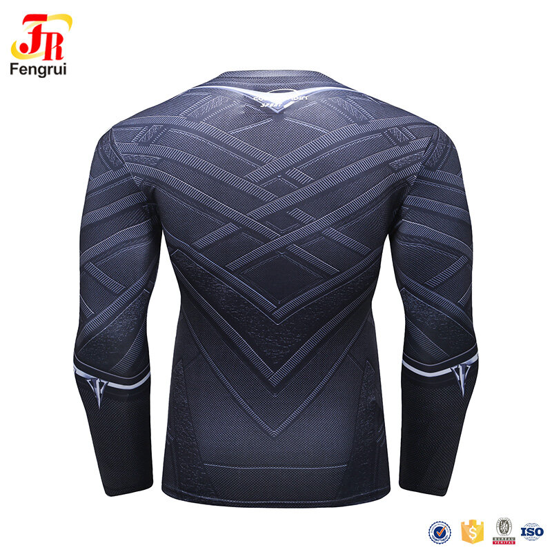 Chie Lundin-camisa deportiva de poliéster para hombre, Camisa larga de boxeo, Jujitsu, Exeicise, Rash Guard, precio al por mayor