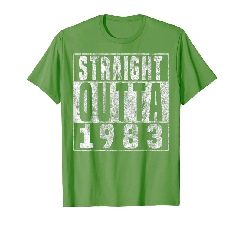 Camiseta lisa outta 1983 36th aniversário presente camiseta 36 anos