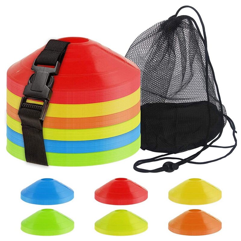 60PCS Soccer Cones Sign Disc Training Soccer Cones,for Football Basketball Skating Kids Games Outdoor Indoor Sports