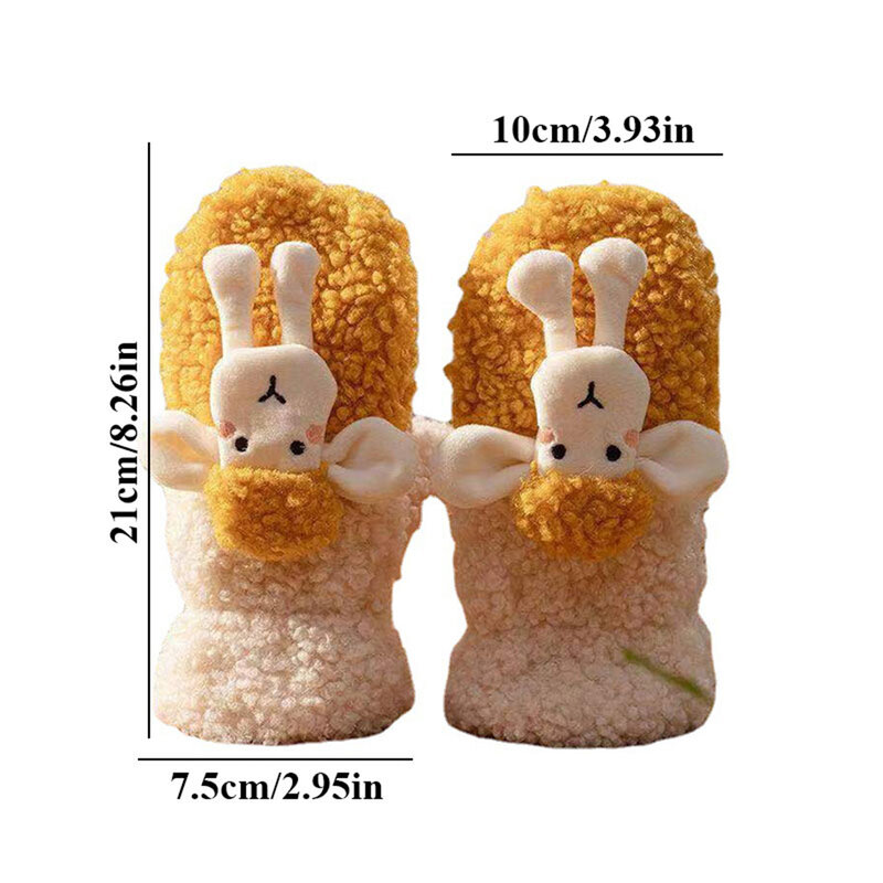 สัตว์ปุย Mittens Plush การ์ตูนแกะถุงมือ String Mittens Full Finger ฤดูหนาวถุงมือถุงมืออบอุ่น