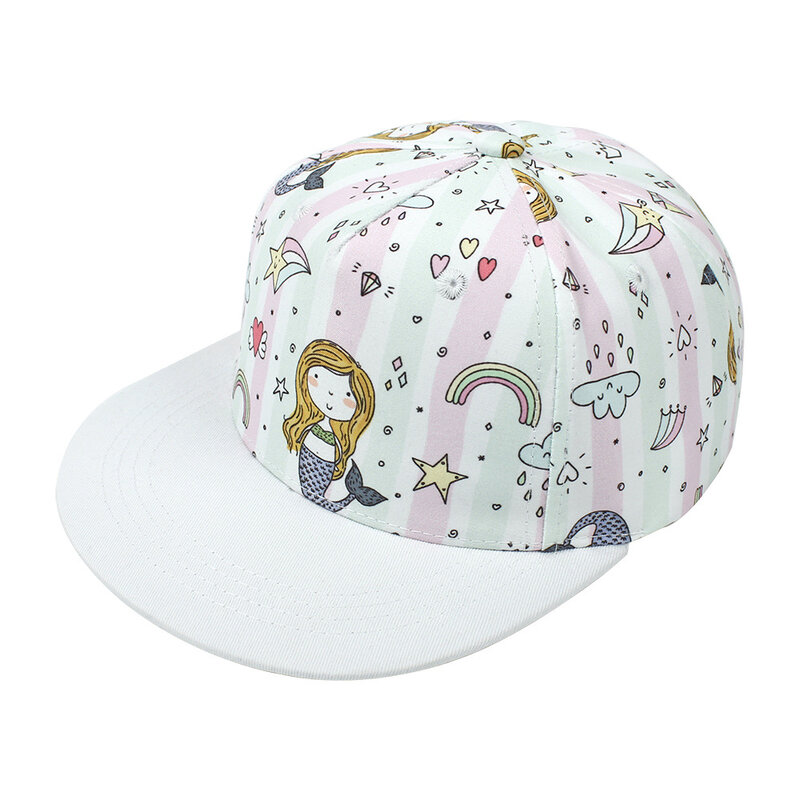 1pc Rainbow Clound bawełniana czapka w stylu Hip-Hop dla dzieci chłopiec dziewczyna wiek 2-8 nakrycia głowy na zewnątrz dorywczo zwierząt owoce Shark czapka typu Snapback Baseball