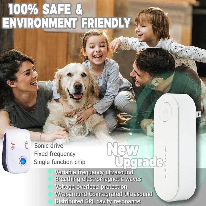 MITO 2 Pack Ultrasonic Insect Repellent Electronic Mosquito Repellent Mice Spider Cockroach Insecticide Pest Control