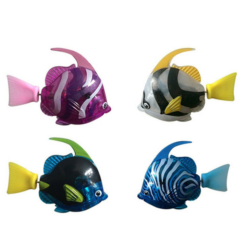 Swimming Robot Fish Children Interesting Light Sensing Simulation Fish Baby Swim Bath Toys Magical Electric Toy Enjoyable