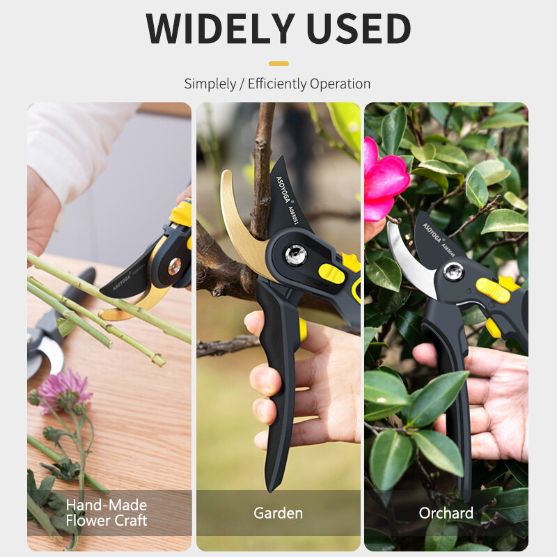 Набор садовых ножниц ASOYOGA для обрезки растений, садовые режущие инструменты, секатор для фруктовых деревьев, бонсай, триммер для цветов