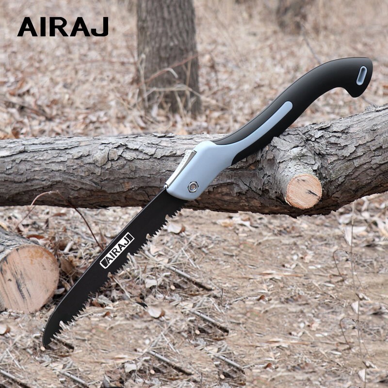 AIRAJ lama per sega pieghevole multifunzionale sega a mano utensili da taglio per la lavorazione del legno SK5 manico in acciaio sega da giardino affilata pieghevole