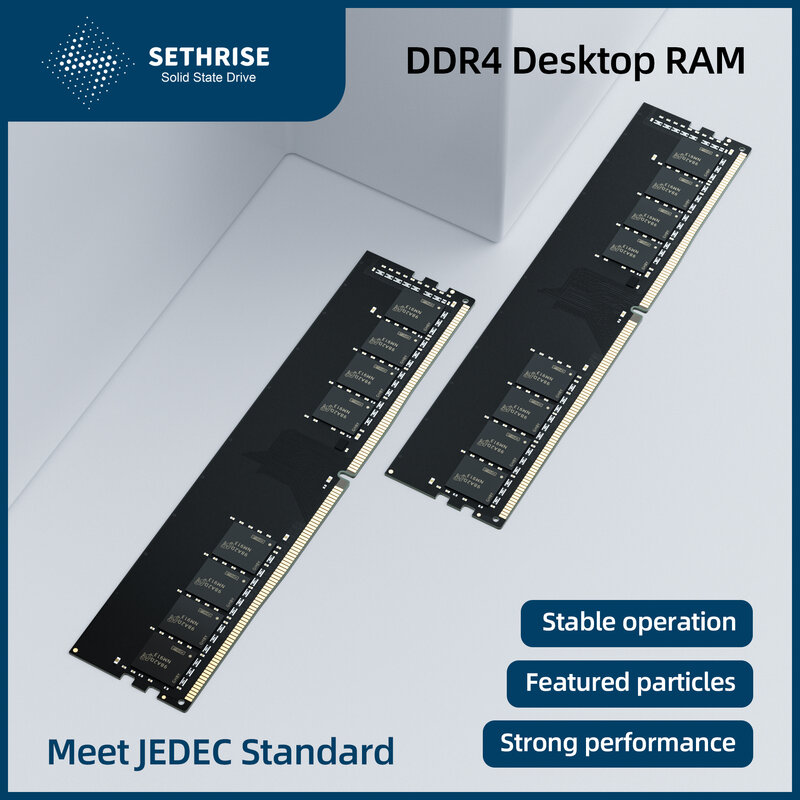 Sethrise – mémoire de serveur d'ordinateur, modèle DDR4, capacité 8 go 16 go, fréquence d'horloge 2000/2666/3000/3200Mhz, broches 288 broches