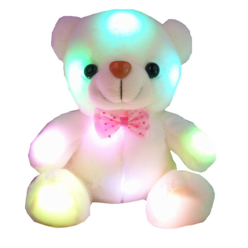 30CM 다채로운 빛나는 테 디 베어 빛나는 봉 제 장난감 LED 곰 박제 인형 장난감 테 디 베어 사랑스러운 선물 아이들을위한