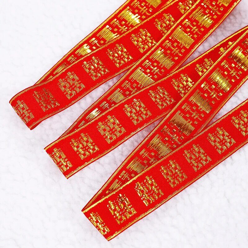 25yd double happiness ribbon Chinese Traditional Wedding Decoration Supplies