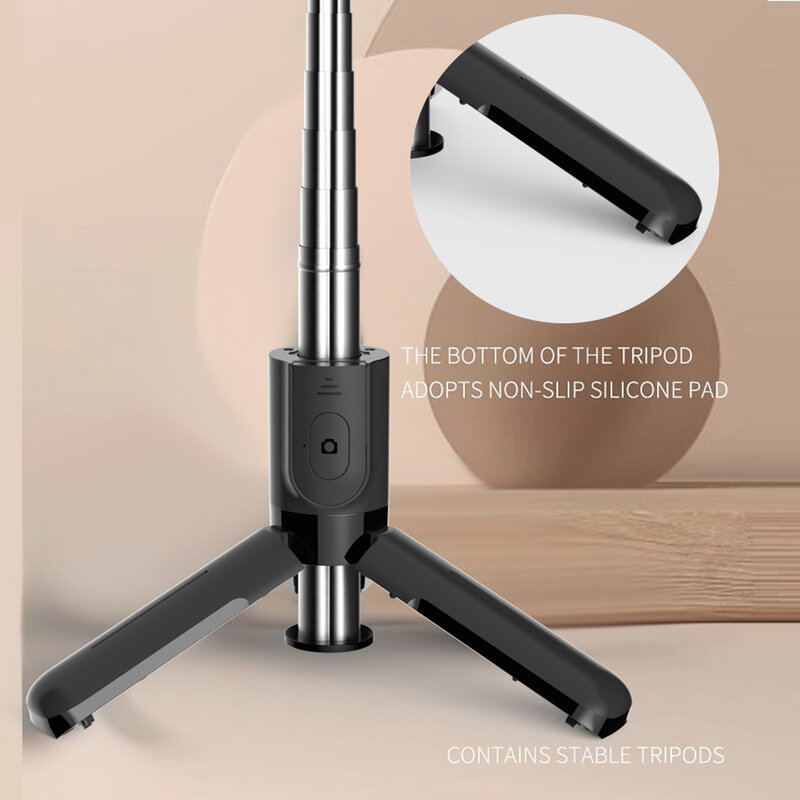 COOL DIER New 750mm Mini Wireless Bluetooth Selfie Stick Foldable Tripod Monopods With Fill Light Remote Shutter For Smart phone