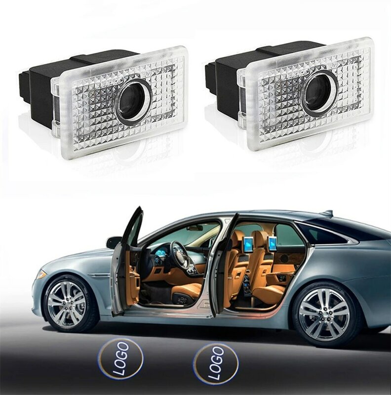 Lumière Led pour porte de voiture, 2 pièces pour Tesla modèle S, 3 X Y, projecteur de Logo, lampe Laser, ombre fantôme, accessoire de lumière de porte