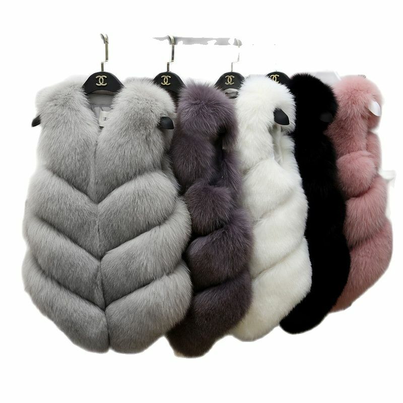 2021 Nieuwe Korte Dames Faux Fur Vest Mode Jas Dames Koreaanse Vest Mouwloze Jas Harige Teddy Jas Vrouwelijke Winter Uitloper
