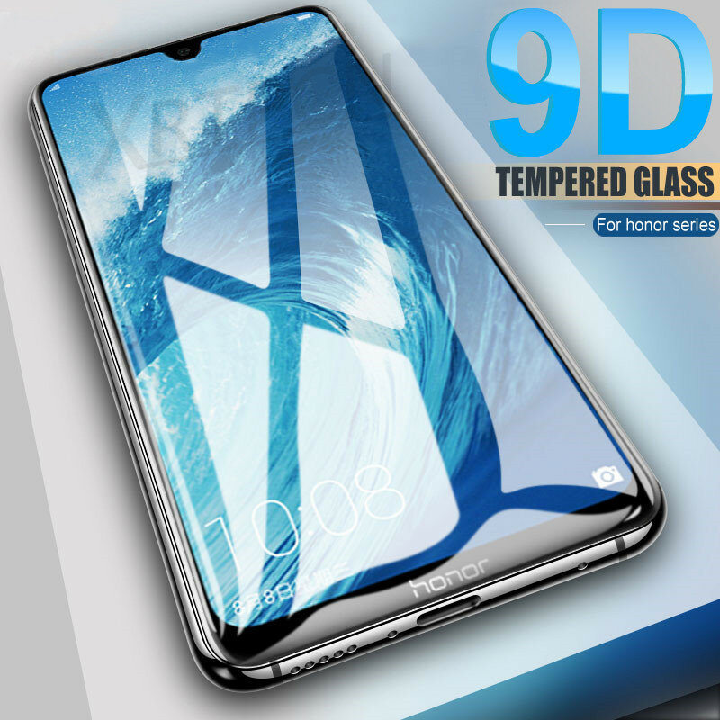 Protector de cristal 9D para móvil, funda de película de seguridad para Huawei Honor 20 10 9 Lite 10i 20i 9X 9A 9S 8A 8S 10 Lite Pantalla de cristal templado