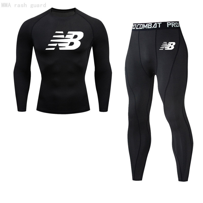 Abbigliamento uomo di marca intimo termico invernale Long Johns Compression sportswear felpa fitness T-shirt leggings tuta da jogging 4XL
