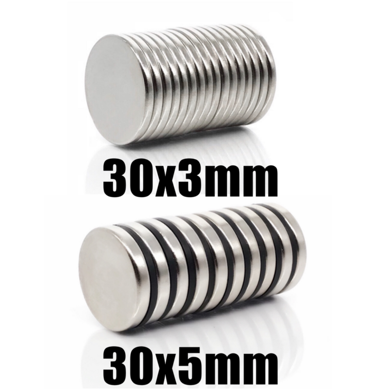 5/10/50/100Pcs Neodymium Magnet 30x3 30x5 N40 NdFeB Round Super Powerful Strong Permanent Magnetic imanes Disc 30*3 30*5