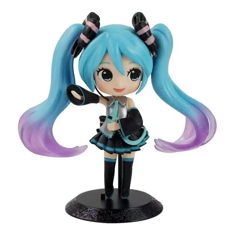 14cm Kawaii blue sing gril dolls Anime miku Sakura Action Figures giocattoli bambole per ragazze figura in PVC modello giocattoli regalo