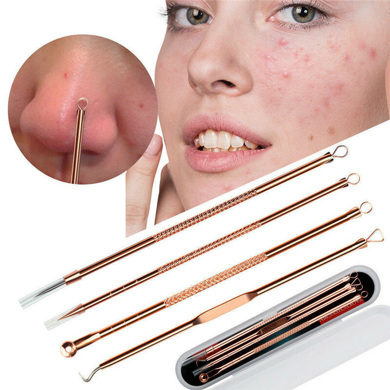 Removedor de cravo espinha mancha comedone acne extractor removedor conjunto ferramenta remoção acne agulha remendo cabeça preta comedone facial