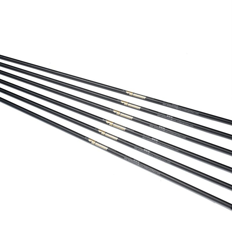 Linkboy Bogenschießen Reinem Carbon Pfeile Welle Spine400-1000 ID4.2/6,2mm Recurve Bogen und Pfeile Jagd Schießen 6PCS/12PCS/viel
