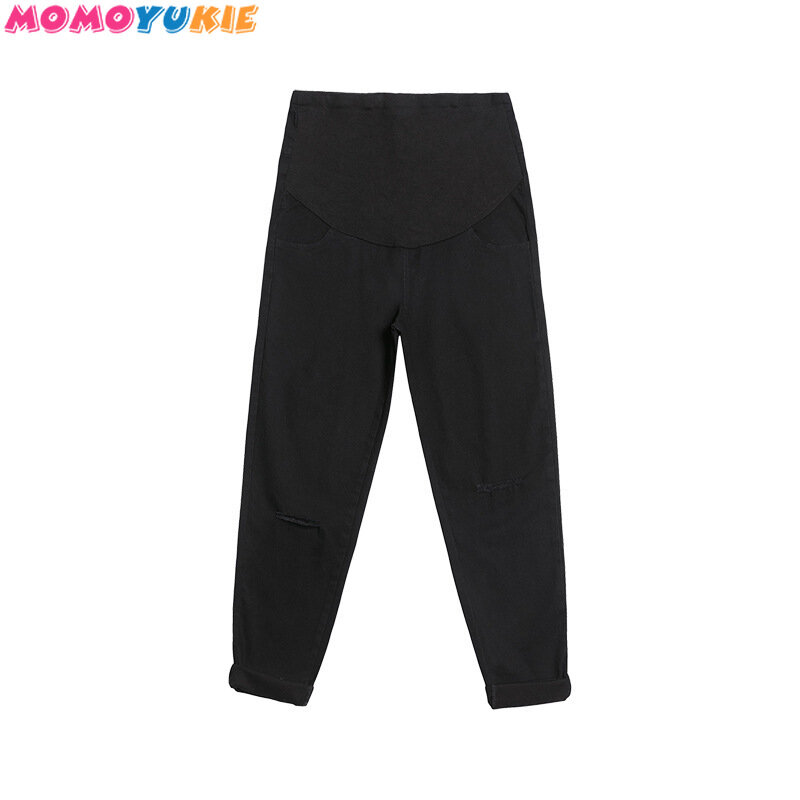 Hole Cotton Maternity Pants Clothes Causal Trousers For Pregnant Women Pants Long Trousers Pregnancy WearClothing Spring summer